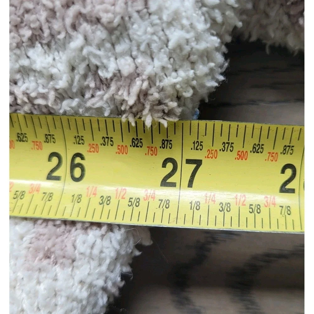 Pink Lily Beige White Knit Cozy Cardigan‎ Sweater Leopard Print Pockets S Women